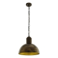 Eglo 79442 - Κρεμαστό φωτιστικό με αλυσίδα GOLDING 1xE27/60W/230V πατίνα