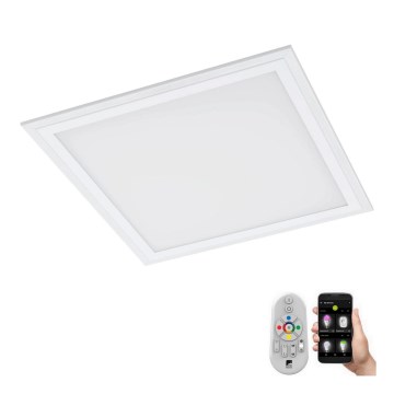 Eglo 79464 - LED Dimmable φωτιστικό οροφής POZZALLO LED/16W/230V 2700-6500K 30x30 cm λευκό + τηλεχειριστήριο
