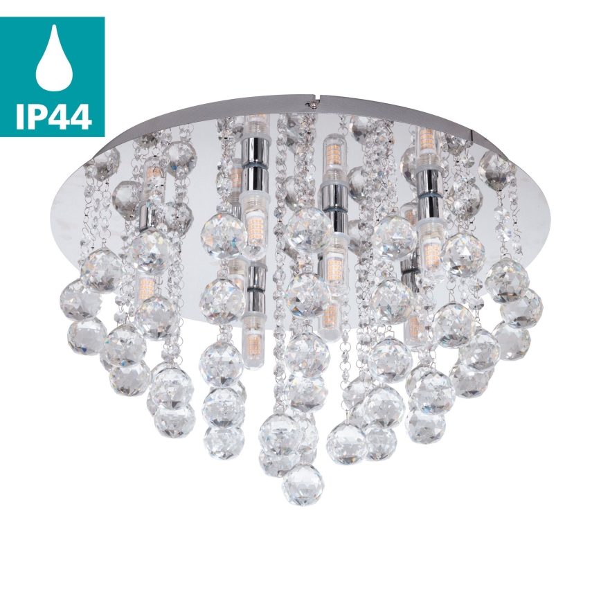 Eglo 79516 - Φωτιστικό οροφής μπάνιου LED MONTEPRANDONE 8xG9/3W/230V IP44 γυαλιστερό χρώμιο