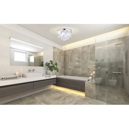 Eglo 79516 - Φωτιστικό οροφής μπάνιου LED MONTEPRANDONE 8xG9/3W/230V IP44 γυαλιστερό χρώμιο