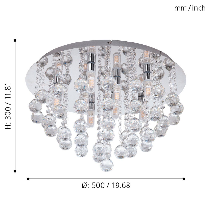 Eglo 79516 - Φωτιστικό οροφής μπάνιου LED MONTEPRANDONE 8xG9/3W/230V IP44 γυαλιστερό χρώμιο