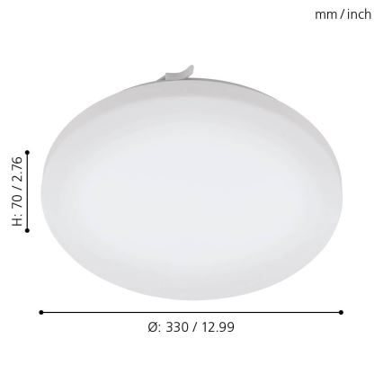 Eglo 79523 - Φωτιστικό οροφής μπάνιου LED TUSCOLA LED/14,6W/230V IP44