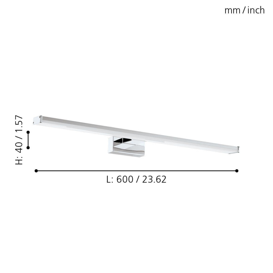 Eglo 79533 - Φωτισμός καθρέφτη μπάνιου LED SARNOR LED/11W/230V 60 cm IP44 γυαλιστερό χρώμιο