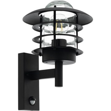 Eglo 79555 - Φωτιστικό τοίχου εξωτερικού χώρου με αισθητήρα ZAMALENA 1xE27/60W/230V IP44