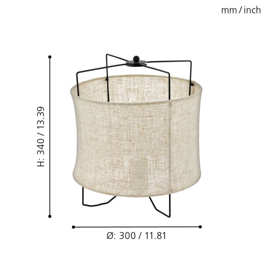 Eglo 79645 - Επιτραπέζιο φωτιστικό BRIDEKIRK 1xE27/40W/230V μπεζ