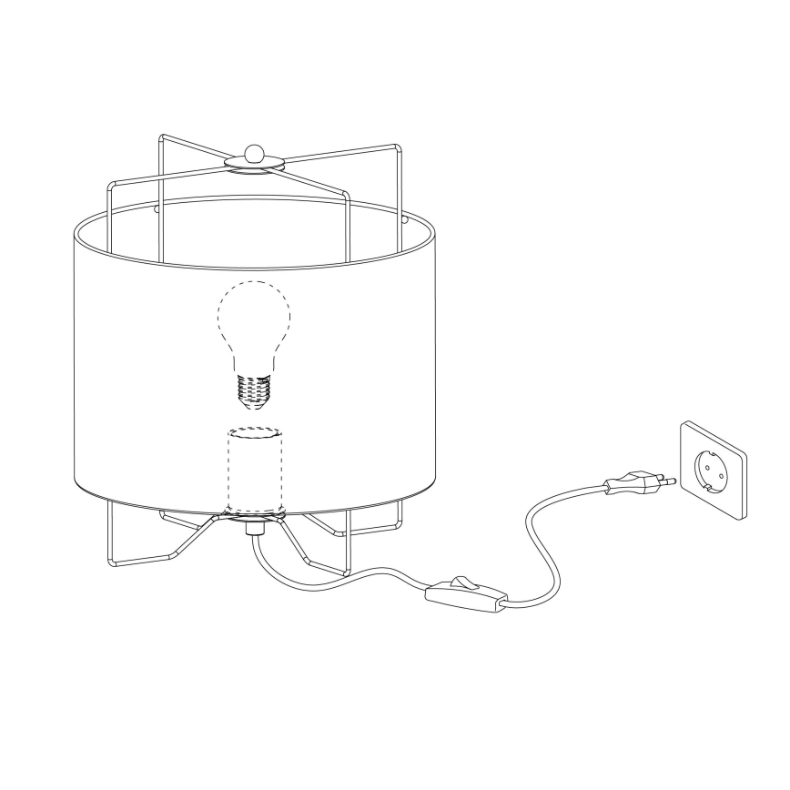 Eglo 79645 - Επιτραπέζιο φωτιστικό BRIDEKIRK 1xE27/40W/230V μπεζ