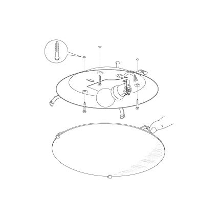 Eglo - Οροφής φωτιστικό 1xE27/60W/230V