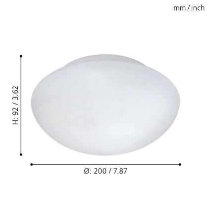 Eglo - Οροφής φωτιστικό 1xE27/60W/230V