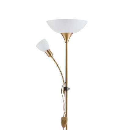 EGLO - Επιδαπέδιο φωτιστικό 1xE27/60W + 1xE14/25W σε χρυσό χρώμα