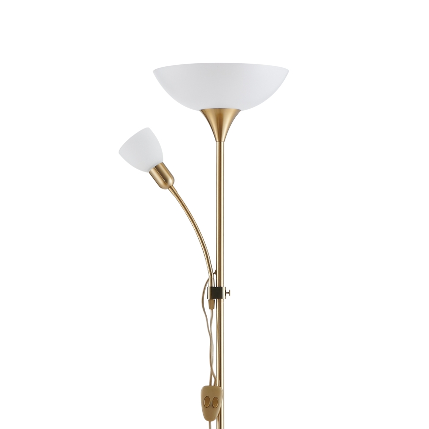 EGLO - Επιδαπέδιο φωτιστικό 1xE27/60W + 1xE14/25W σε χρυσό χρώμα