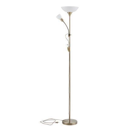 EGLO - Επιδαπέδιο φωτιστικό 1xE27/60W + 1xE14/25W ορείχαλκος