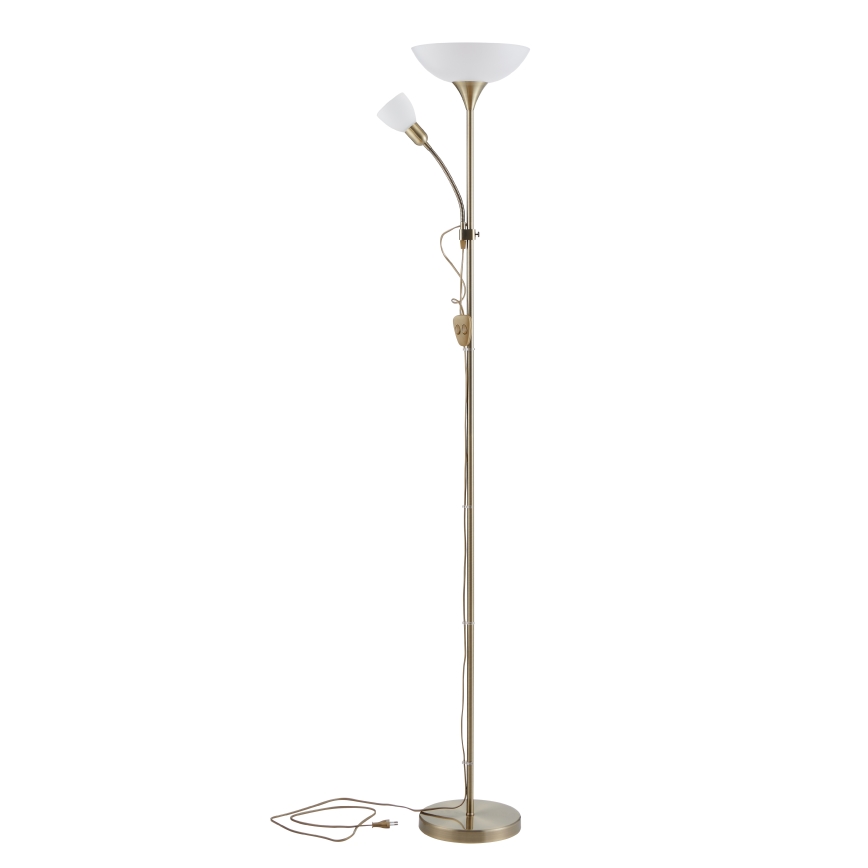 EGLO - Επιδαπέδιο φωτιστικό 1xE27/60W + 1xE14/25W ορείχαλκος