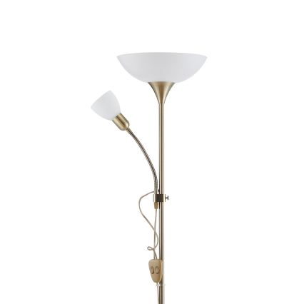 EGLO - Επιδαπέδιο φωτιστικό 1xE27/60W + 1xE14/25W ορείχαλκος