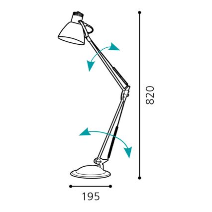 Eglo 82939 - Επιτραπέζια λάμπα TIME 1xE27/60W/230V