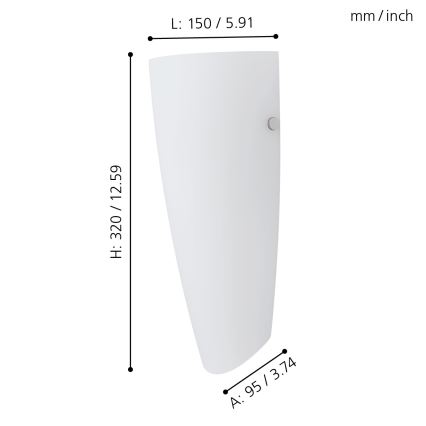 Eglo - Επιτοίχιο φωτιστικό 1xE27/60W/230V