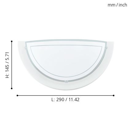 Eglo - Επιτοίχιο φωτιστικό 1xE27/60W/230V