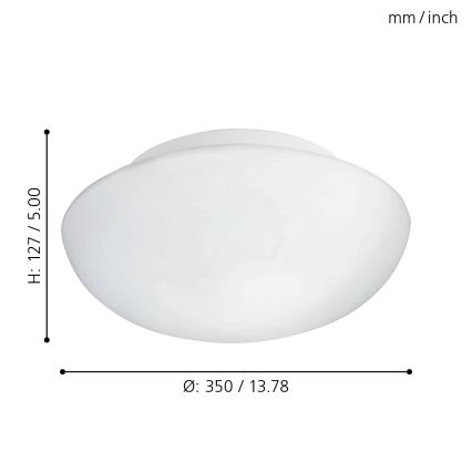 Eglo - Οροφής φωτιστικό 2xE27/60W/230V