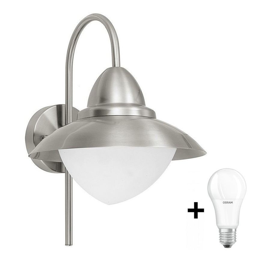 EGLO - Φως τοίχου εξωτερικού χώρου LED 1xE27/8,5W - Λαμπτήρας LED ΔΩΡΕΑΝ IP44 2700K