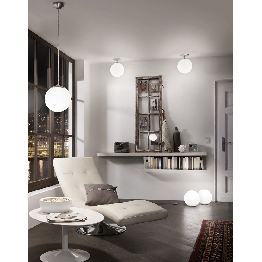 EGLO - Κρεμαστό φωτιστικό οροφής 1xE27/60W/230V διάμετρος 25 cm λευκό