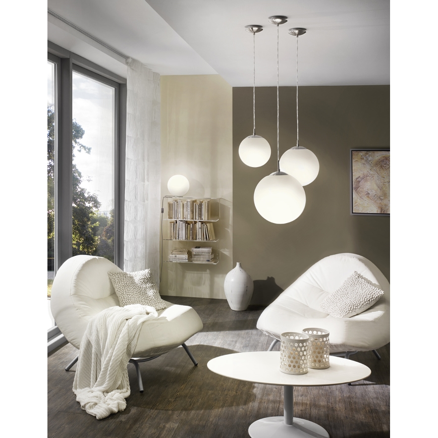 EGLO - Κρεμαστό φωτιστικό οροφής 1xE27/60W/230V διάμετρος 25 cm λευκό