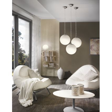 EGLO - Κρεμαστό φωτιστικό οροφής 1xE27/60W/230V διάμετρος 30 cm λευκό