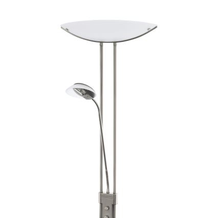 EGLO - Ρυθμιζόμενο επιδαπέδιο φωτιστικό BAYA 1xR7s/230W+1xG9/33W ματ χρώμιο