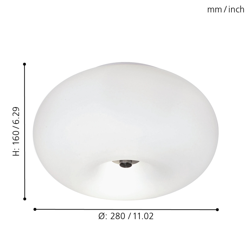 EGLO - Φωτιστικό οροφής OPTICA 2xE27/60W διάμετρος 28 cm