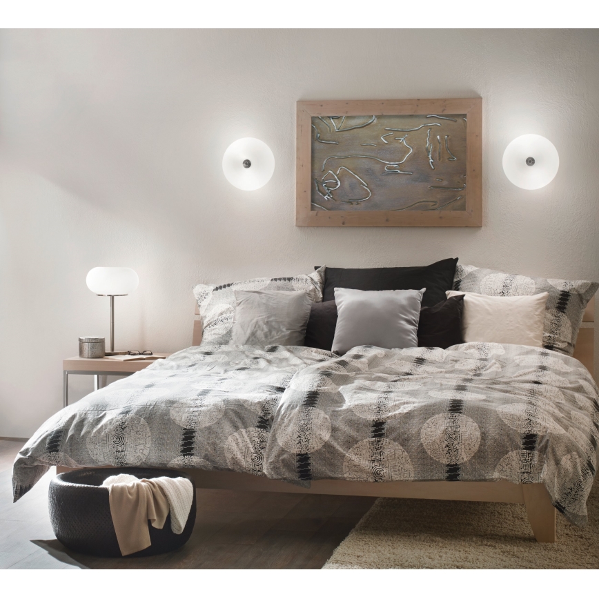 EGLO - Φωτιστικό οροφής OPTICA 2xE27/60W/230V γυαλί οπαλίνα διάμετρος 35 cm