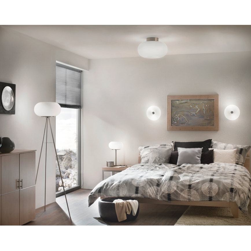 EGLO - Φωτιστικό οροφής OPTICA 2xE27/60W/230V γυαλί οπαλίνα διάμετρος 35 cm