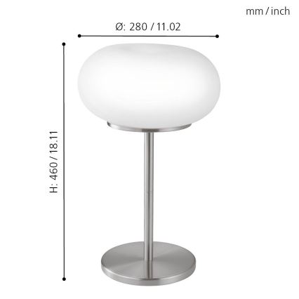 EGLO - Eπιτραπέζιο φωτιστικό OPTICA 2xE27/60W διάμετρος 28 cm