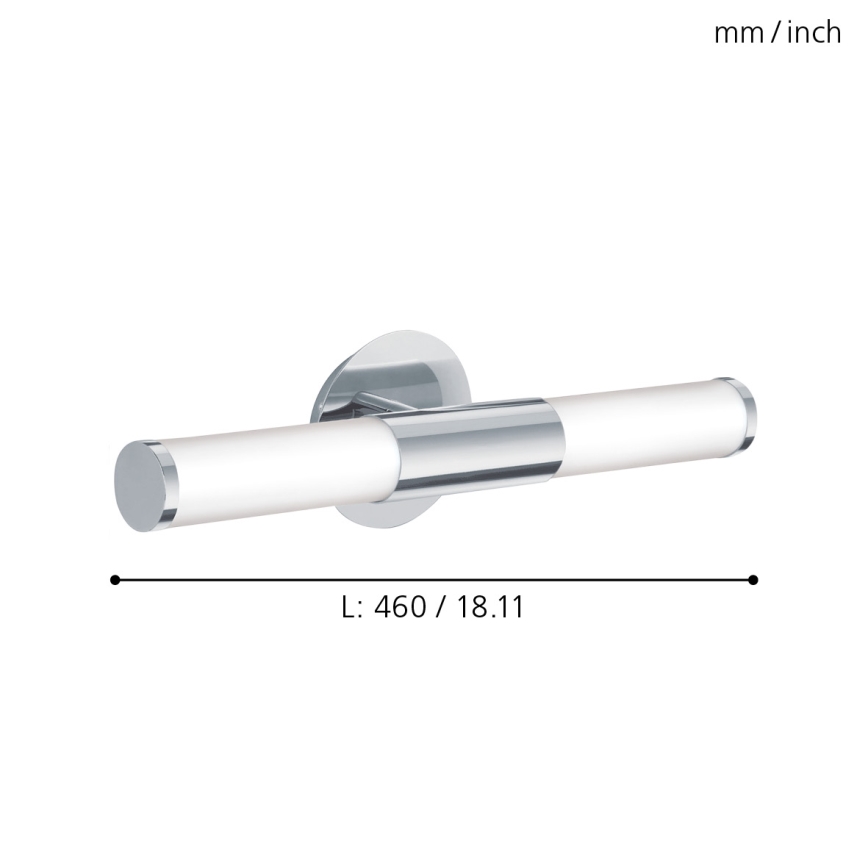 Eglo - Επιτοίχιο φωτιστικό μπάνιου 2xE14/40W/230V IP44
