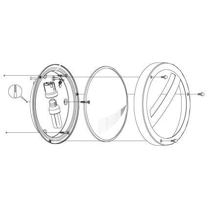 Eglo - Φως τοίχου εξωτερικού χώρου 1xE27/15W/230V IP44