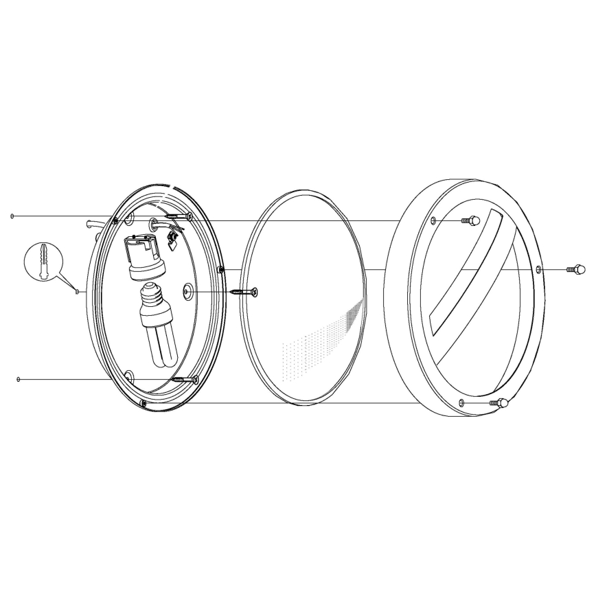 Eglo - Φως τοίχου εξωτερικού χώρου 1xE27/15W/230V IP44