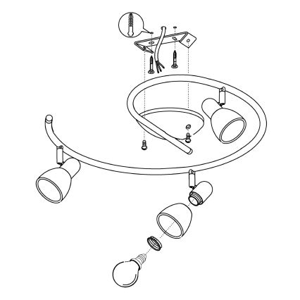 EGLO - Φωτιστικό σποτ 1 3xE14/40W