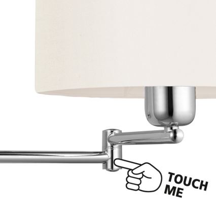 EGLO - Φως τοίχου με dimmer 1 x E27/60W λευκό