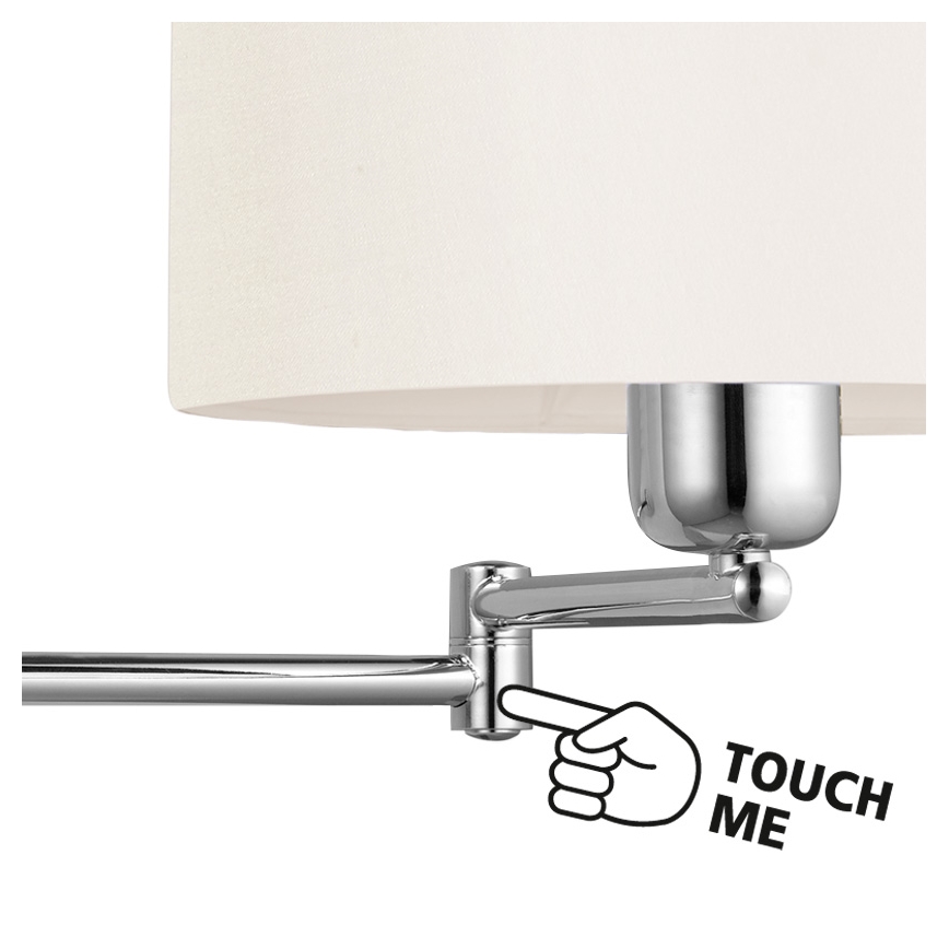 EGLO - Φως τοίχου με dimmer 1 x E27/60W λευκό