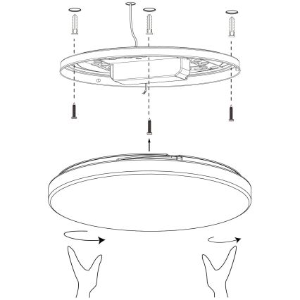 Eglo - LED Dimmable φωτιστικό οροφής LED/19,2W/230V 2700-6500K ZigBee