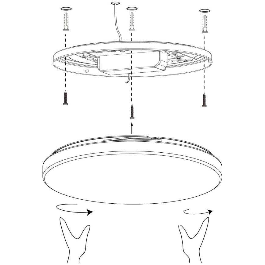 Eglo - LED Dimmable φωτιστικό οροφής LED/19,2W/230V 2700-6500K ZigBee