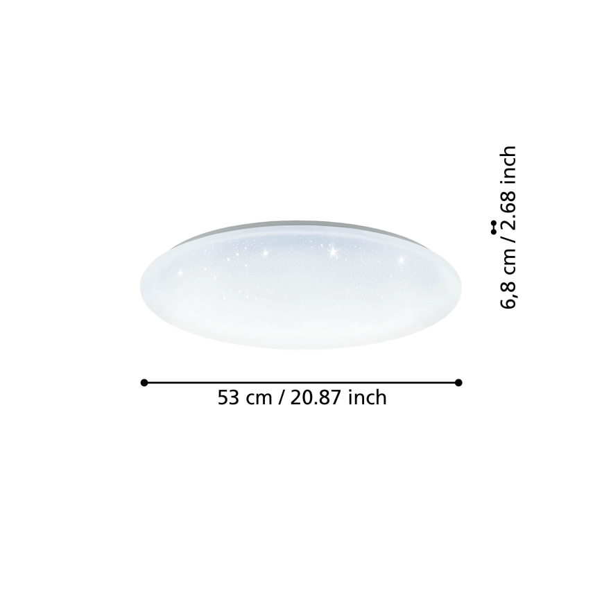 Eglo - LED Ρυθμιζόμενο φωτιστικό οροφής LED/44,8W/230V 2700-6500K ZigBee