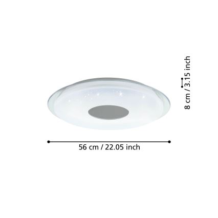 Eglo - LED Ρυθμιζόμενο φωτιστικό οροφής LED/44,8W/230V 2700-6500K ZigBee