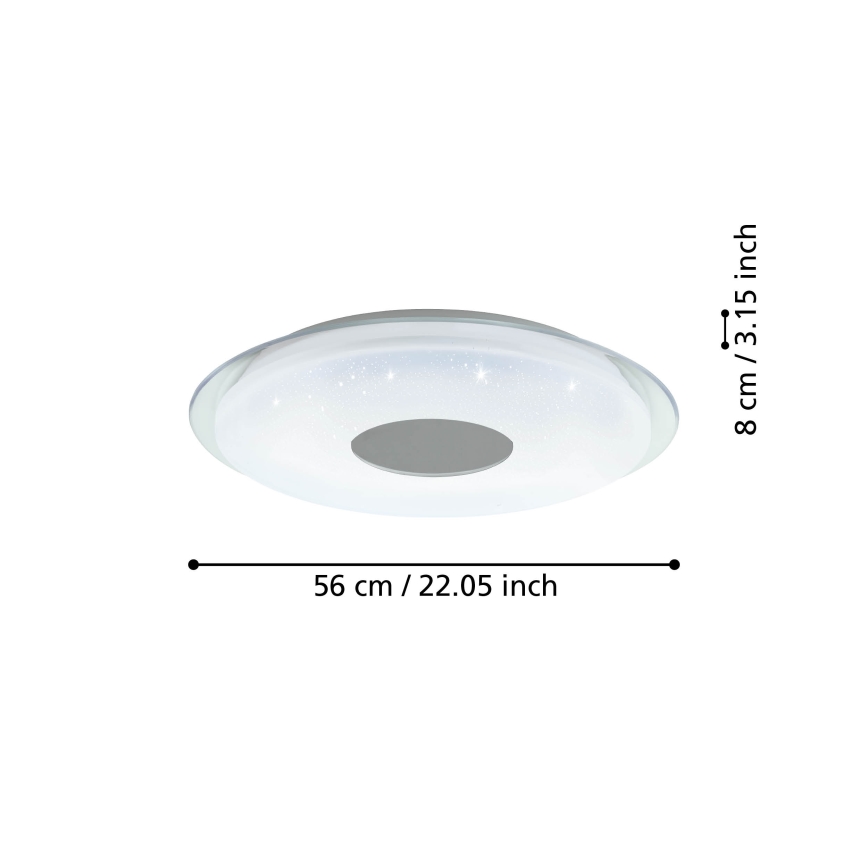 Eglo - LED Ρυθμιζόμενο φωτιστικό οροφής LED/44,8W/230V 2700-6500K ZigBee