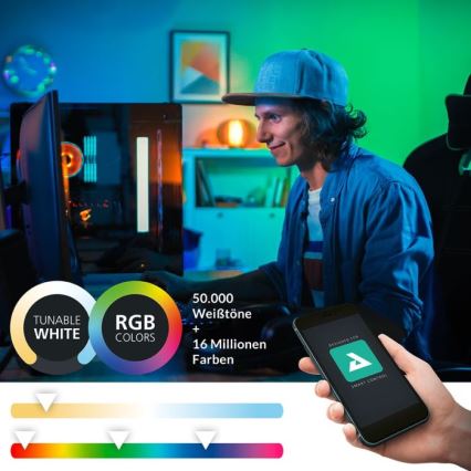 Eglo - LED RGBW Ρυθμιζόμενος φωτισμός μπάνιου για καθρέφτη 15,6W/230V IP44 ZigBee