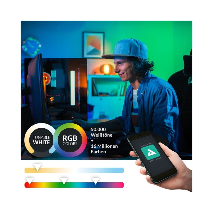 Eglo - LED RGBW Dimmable φωτισμός καθρέφτη μπάνιου 15,6W/230V IP44 ZigBee