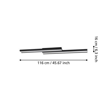 Eglo - LED RGBW Dimmable φωτιστικό οροφής LED/20,4W/230V ZigBee