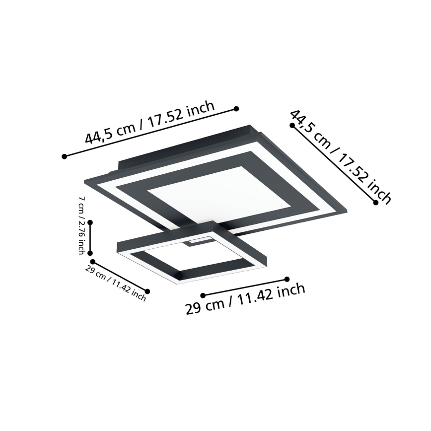 Eglo - LED RGBW Ρυθμιζόμενο φωτιστικό οροφής LED/21,6W/230V ZigBee