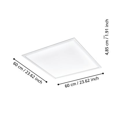 Eglo - LED Ρυθμιζόμενο φωτιστικό οροφής LED/33W/230V 2700-6500K λευκό ZigBee