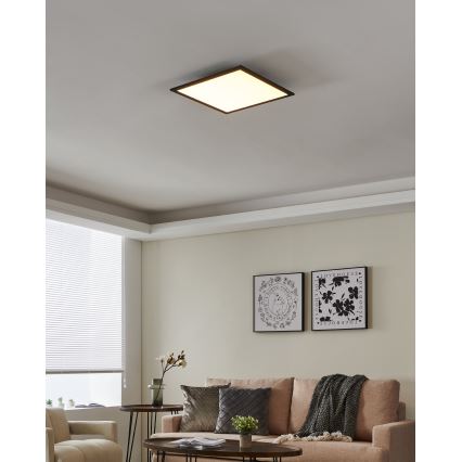 Eglo - LED Dimmable φωτιστικό οροφής LED/21,5W/230V μαύρο ZigBee