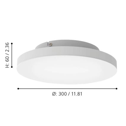 Eglo - LED RGBW Dimmable φωτιστικό οροφής LED/15,7W/230V ZigBee