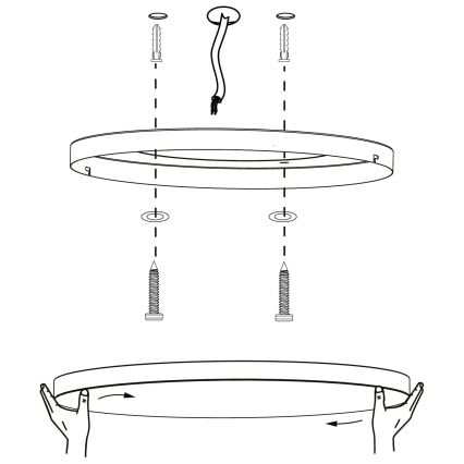 Eglo - LED RGBW Dimmable φωτιστικό οροφής LED/22,4W/230V ZigBee