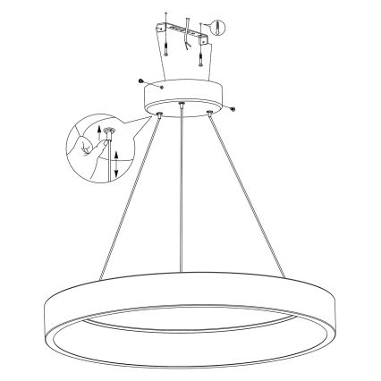 Eglo - LED RGBW Dimmable πολύφωτο κρεμαστό LED/26W/230V 2700-6500K ZigBee